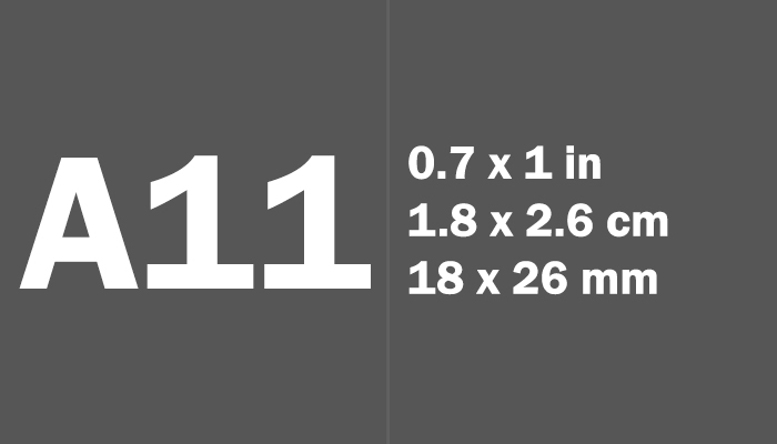 A11 Size In CM A Paper Sizes
