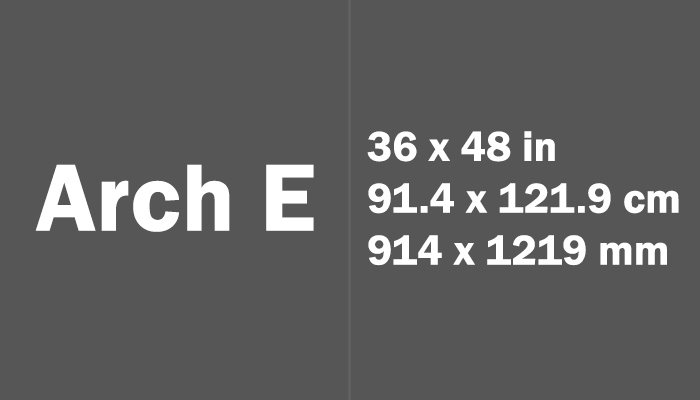 Arch E Size In CM US Paper Sizes