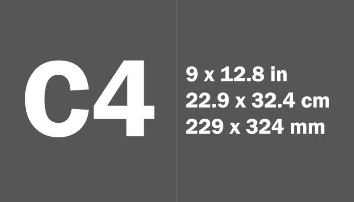 C4 Size In CM C Envelope Paper Sizes