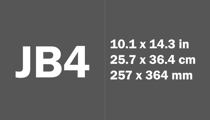 JB4 Size In CM Japanese Paper Sizes