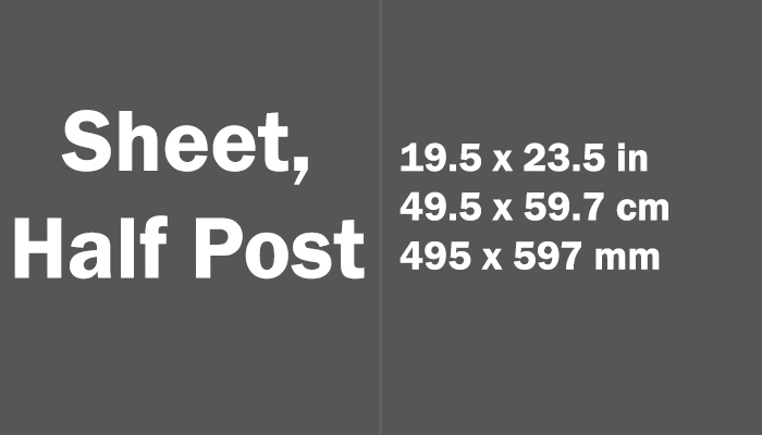 Half sheet outlet size